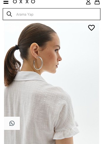 OXXO V Yaka Kısa Kollu Salaş Kadın Gömlek - Görsel 4