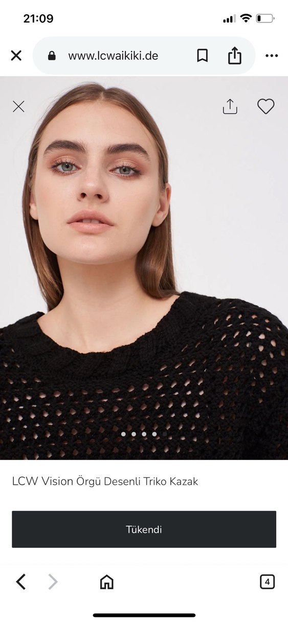 LCW Vision Siyah Örgü Desenli Triko Kazak - Görsel 5