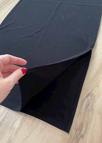 H&MSiyah Kolsuz Yüksek Yaka Kadın Elbise - Görsel 2