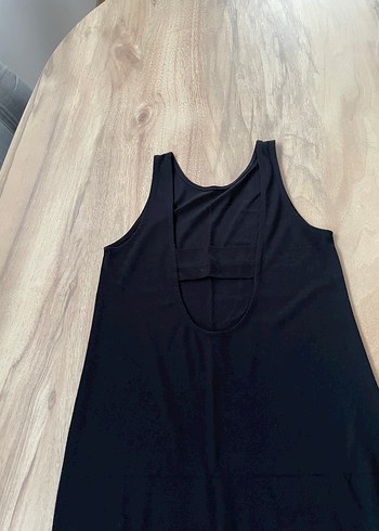 H&MSiyah Kolsuz Yüksek Yaka Kadın Elbise - Görsel 4