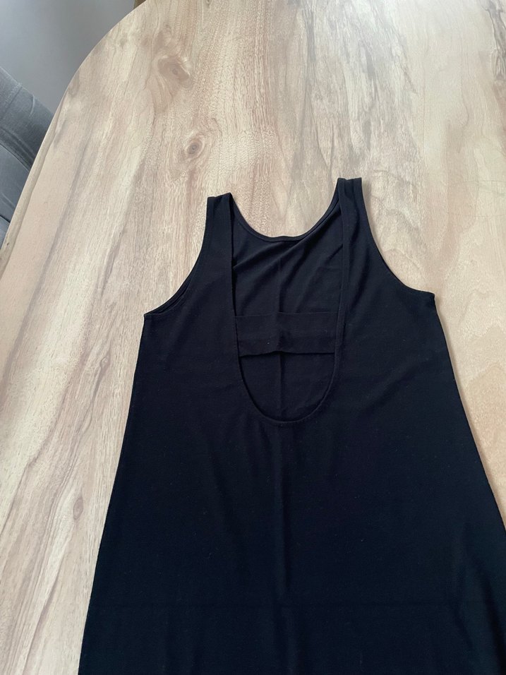 H&MSiyah Kolsuz Yüksek Yaka Kadın Elbise - Görsel 4