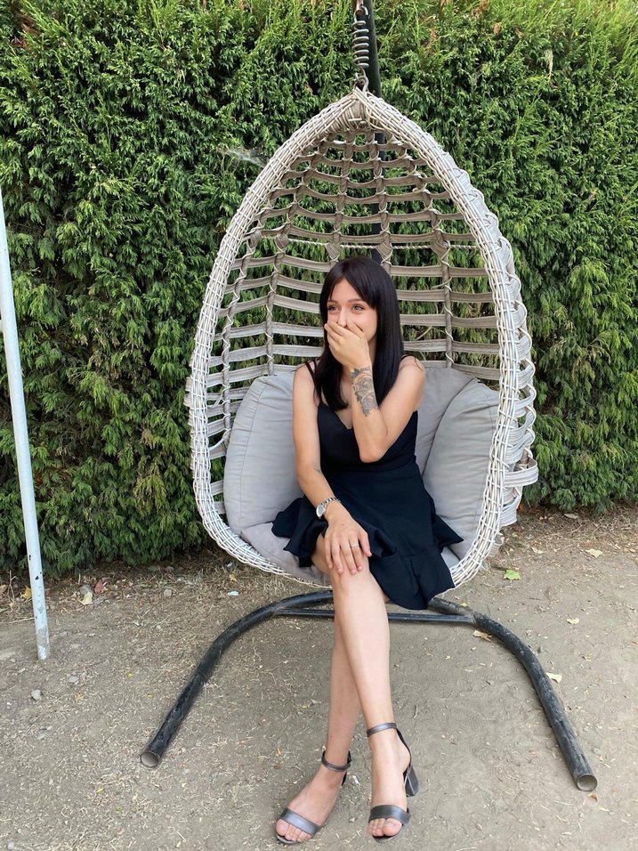 Siyah V Yaka Mini Strappy Elbise - Görsel 2