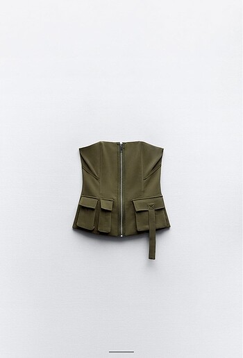 Zara Straplez Cepli Top