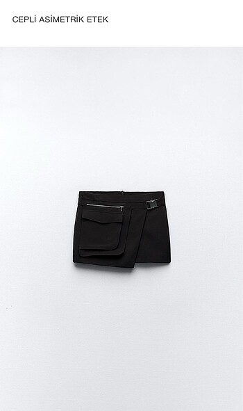Zara Cep Detaylı Mini Etek