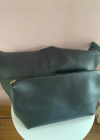 Minimalist Siyah Deri Kadın Çanta - Görsel 4