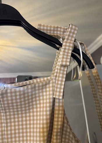 Bej Ekose Mutfak Önlüğü - Görsel 7