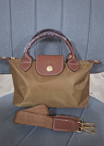 Longchamp Bej Deri Kadın Çapraz Çanta