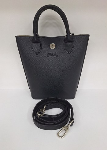 Longchamp Siyah Deri Kadın Askılı Çanta