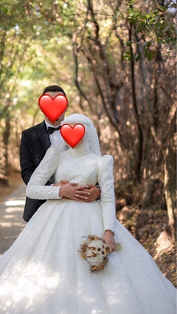 40 Beden beyaz Renk Gelinlik