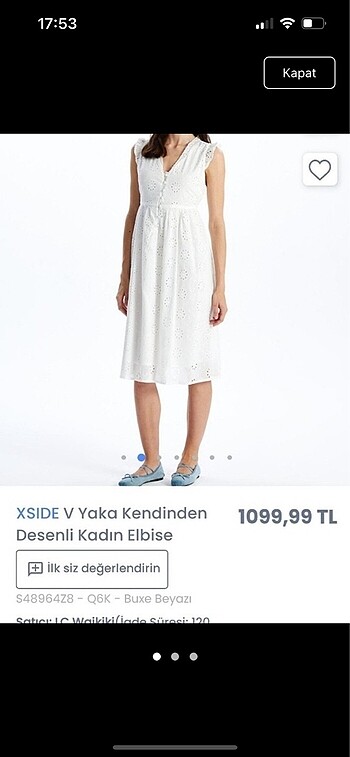 Trendyol & Milla Beyaz fisto elbise