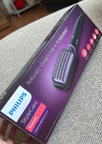 Philips Mor Saç Düzleştirici Fırça