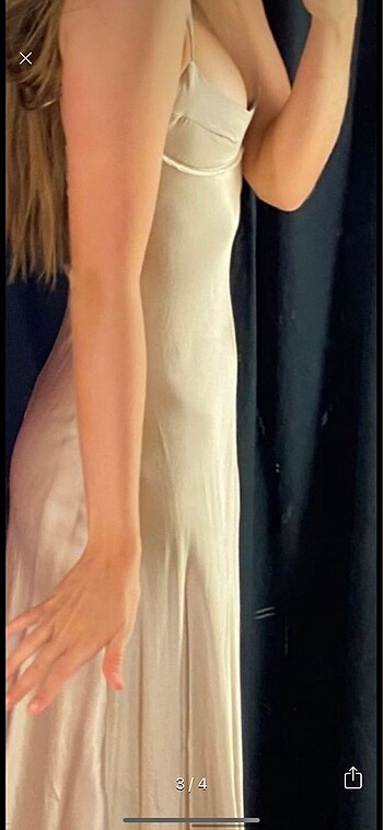 Zara Zara viral saten elbise