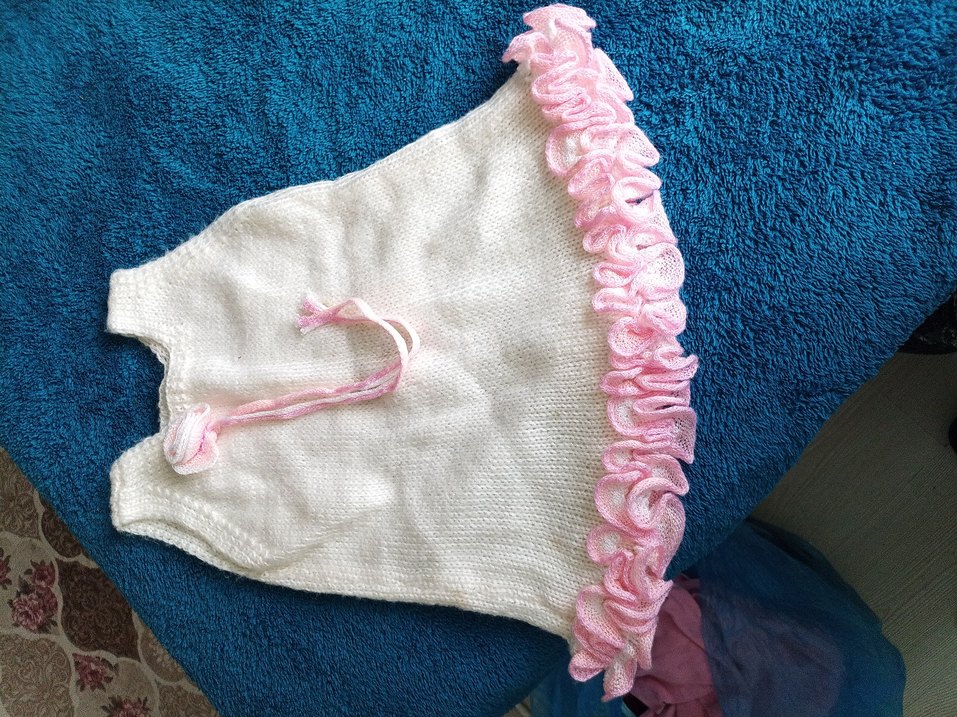 Pembe Nakışlı Bebek elbisesi - Görsel 3