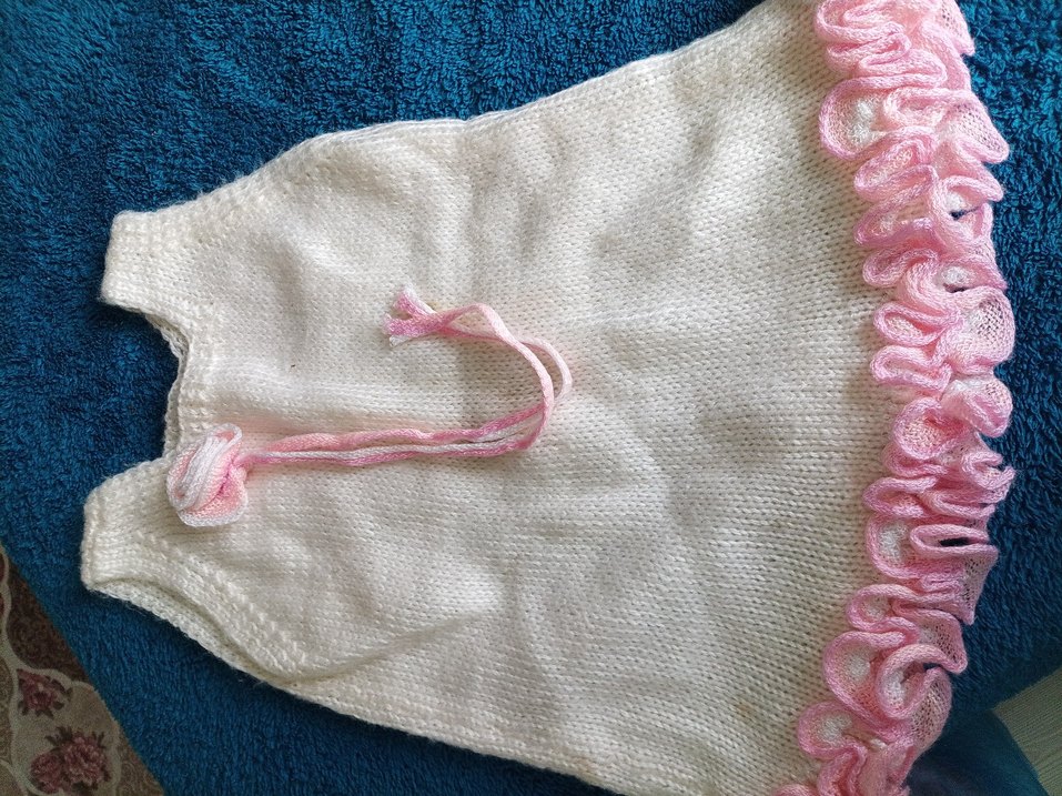 Pembe Nakışlı Bebek elbisesi - Görsel 2