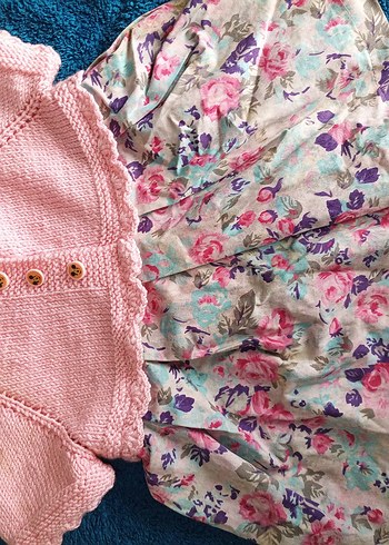 Pembe Örgü Kız Bolero - Görsel 3