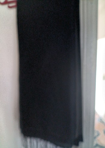 Saten Görünümlü Siyah şal - Görsel 2