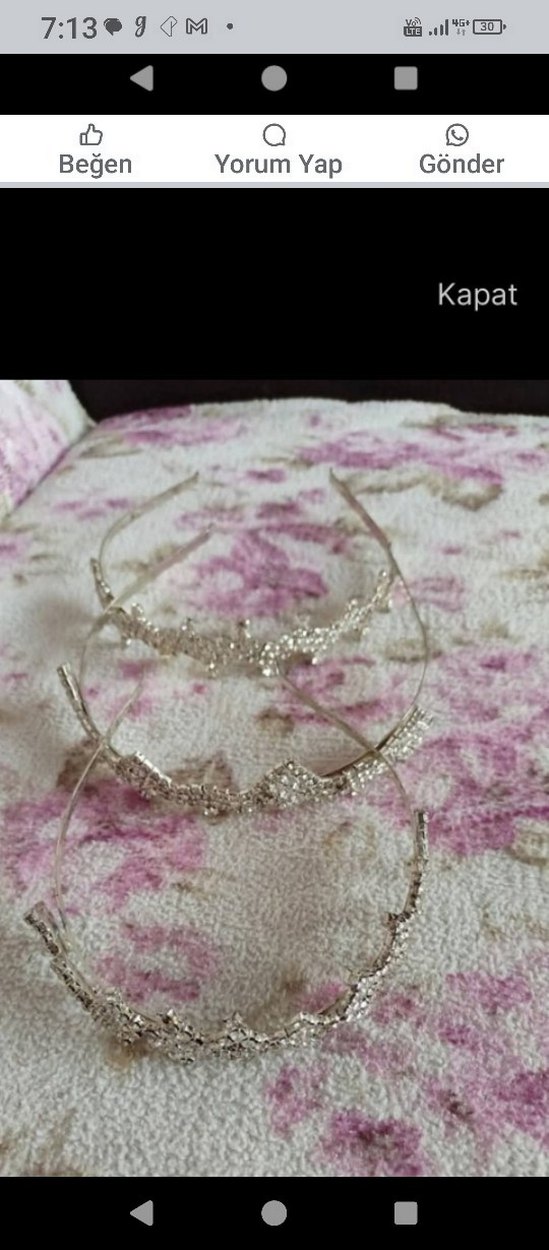 #takas olur taşli gelin tacı - Görsel 2
