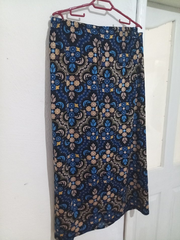 Çiçek Desenli Pilili Hamile Uzun Etek - Görsel 4