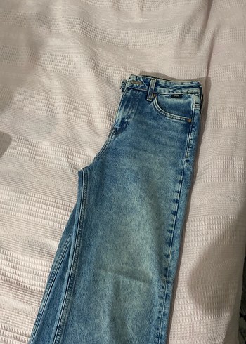 Gri Mavi Midi Boy Kadın Denim Pantolon