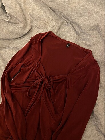 trendyolmilla bordo bluz