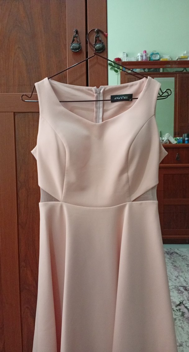 genç kızlar için uçuk pembe sık elbise - Görsel 2