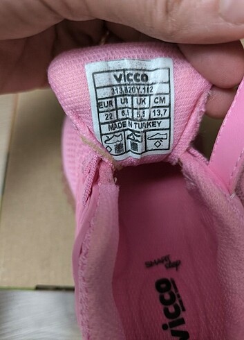 22 Beden pembe Renk Vicco Spor Ayakkabı 22 Numara