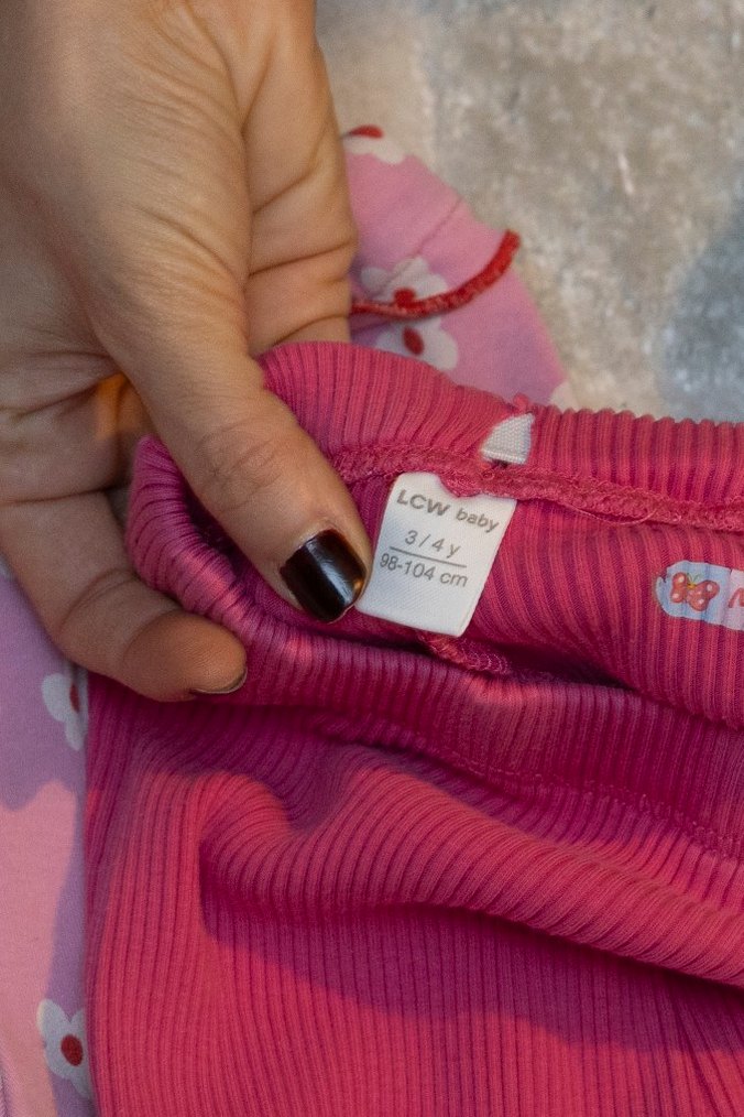 E adet Renkli Kız Çocuk Tayt Seti - Görsel 3