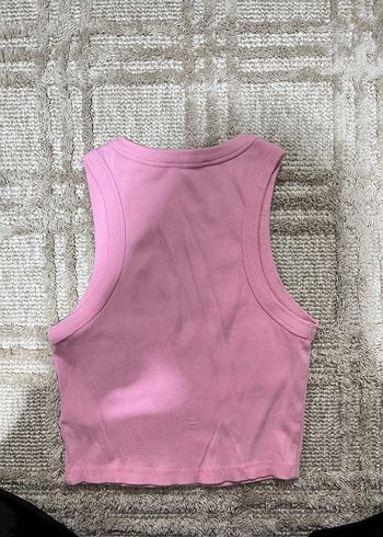 Pembe Kiraz Baskılı Crop - Görsel 3