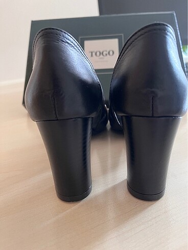 Togo topuklu ayakkabı, handmade, deri, giyilmedi. - Görsel 5
