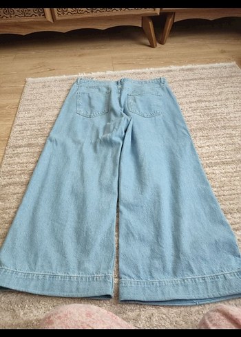 46 Beden mavi Renk Mavi Midi Boy Rahat Kesim Kadın Kot Pantolon