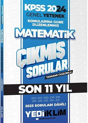 Yediiklim kpss matematik çıkmış sorular 2024 fotokopi