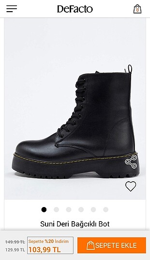 Dr.martens görünümlü defacto bot