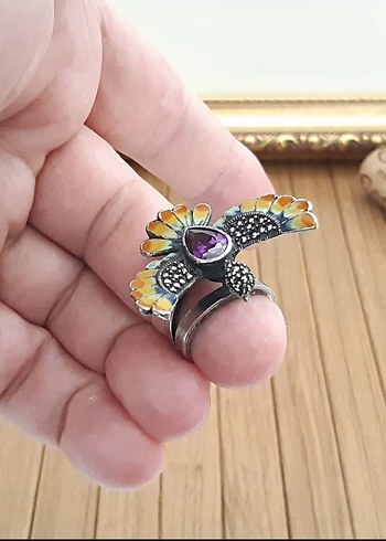 Tasarımcı TÜRKİYE'DE TEK! İTHAL ANKA KUŞU GÜMÜŞ YÜZÜK