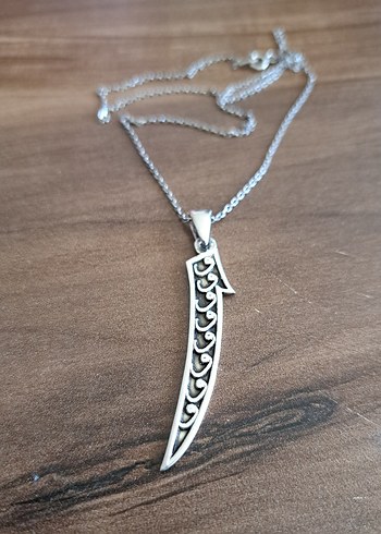 Beden Gri Zincir Detaylı Uzun Kadın Kolye