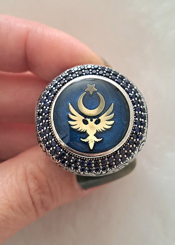 GÜMÜŞ ÇİFT BAŞLI KARTAL YÜZÜK