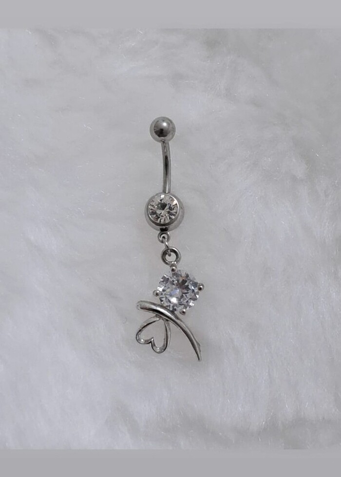 316L CERRAHİ ÇELİK GÖBEK PİERCİNG  - Görsel 2