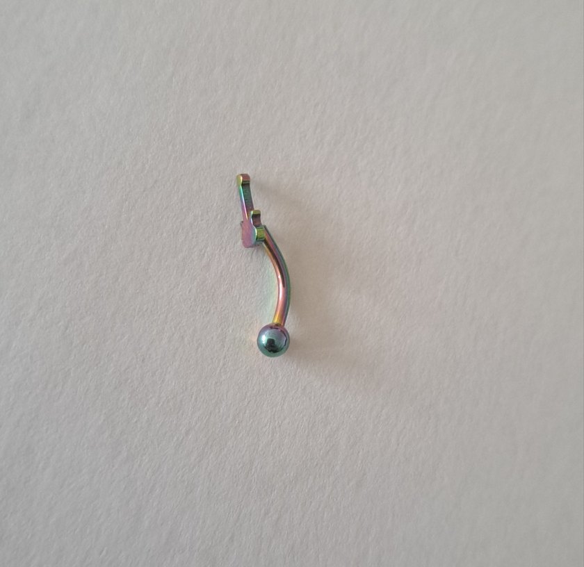 316L ÇELİK GİTAR KAŞ PİERCİNG - Görsel 2