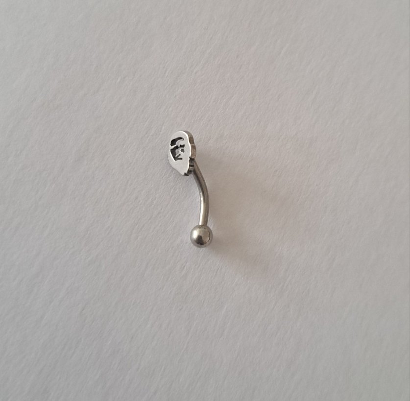 316L ÇELİK CHE GUEVARA KAŞ PİERCİNG - Görsel 2