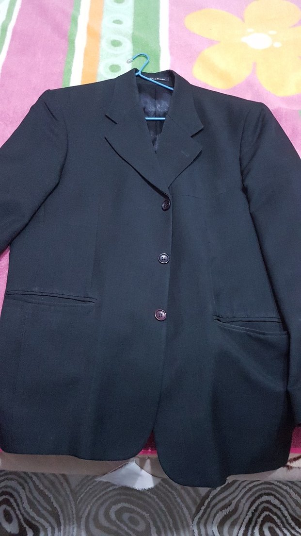 Düğmeli Siyah Erkek Takım Elbise Ceket - Görsel 2