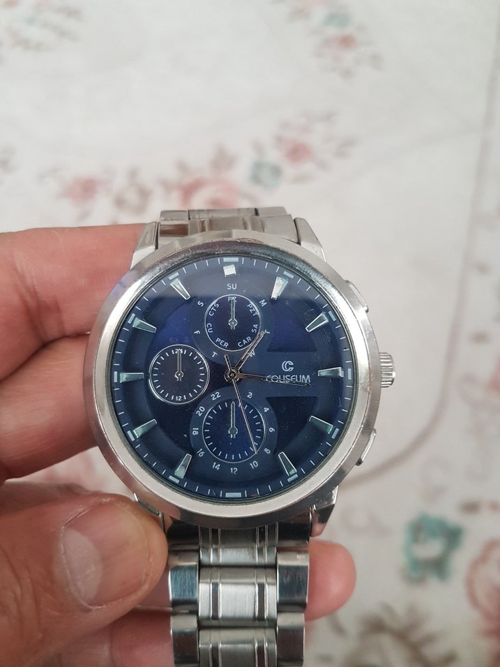 Mavi Parlak Erkek İş Saat - Görsel 2
