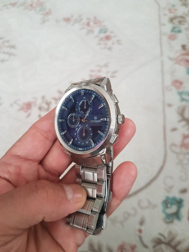 Mavi Parlak Erkek İş Saat - Görsel 4