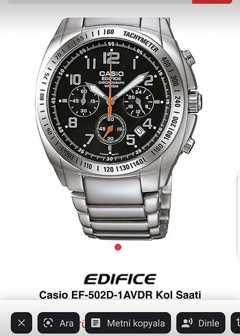 Casio Edifice EF-502D-1AVDR Gri Erkek Kol Saati - Görsel 7