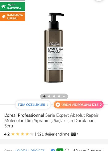 L'Oréal Absolut Repair Molecular Saç Serumu 250 ml - Görsel 4