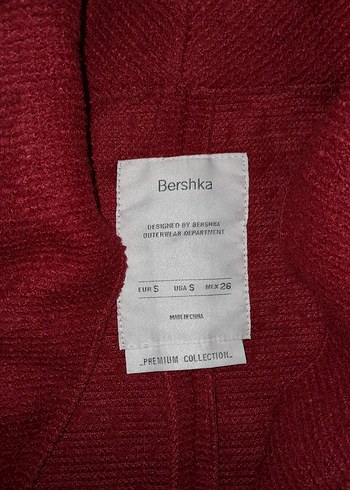 s Beden bordo Renk Bordo Uzun Drapeli kolu astarlı