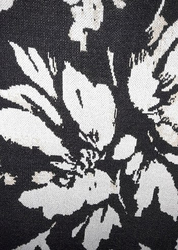 Dantel Detaylı Siyah Çiçekli Uzun Elbise - Görsel 6