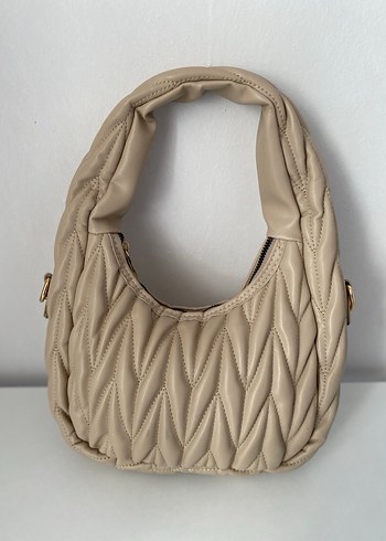 Bej Deri miu miu Kadın Omuz Çantası - Görsel 3