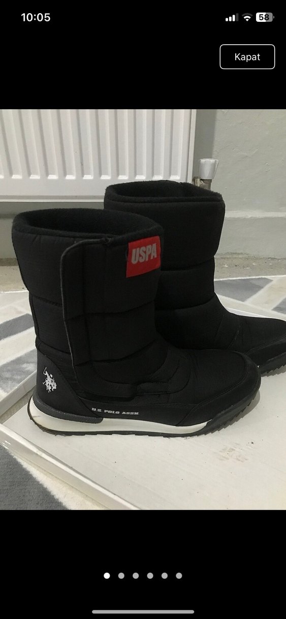 U.S. Polo Assn. Siyah Kadın Bot Velcro açıklamayı okuyunuz. - Görsel 2