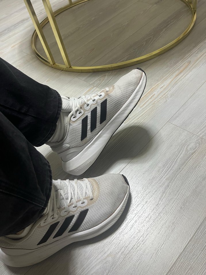 Erkek Beyaz Gri Bağcıklı Spor Ayakkabı - Görsel 4