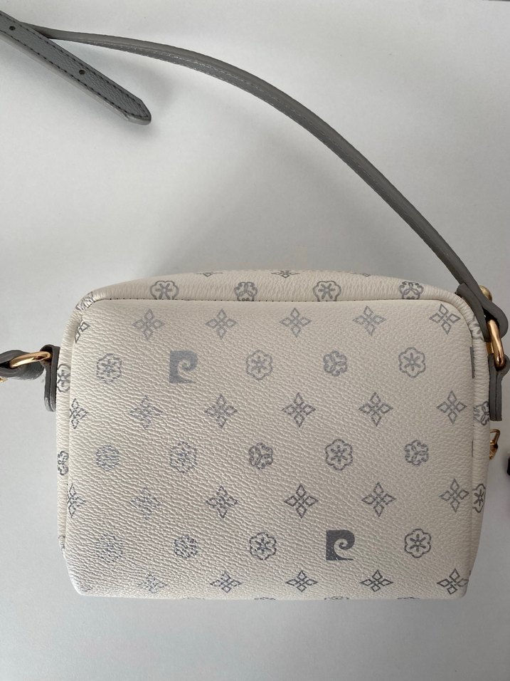 Beyaz Baskılı Deri Kadın Çanta - Görsel 2