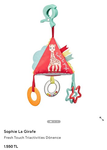 Sophie La Girafe Renkli Diş Kaşıyıcılı Dönence